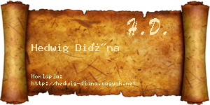 Hedwig Diána névjegykártya